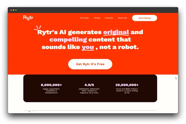 Rytr: AI Writing Made Easy!

Generate original and engaging content with Rytr's AI writing assistant. Get started for free today!

Keywords: copywriting tools, AI copywriting tools, AI Tools for Copywriting