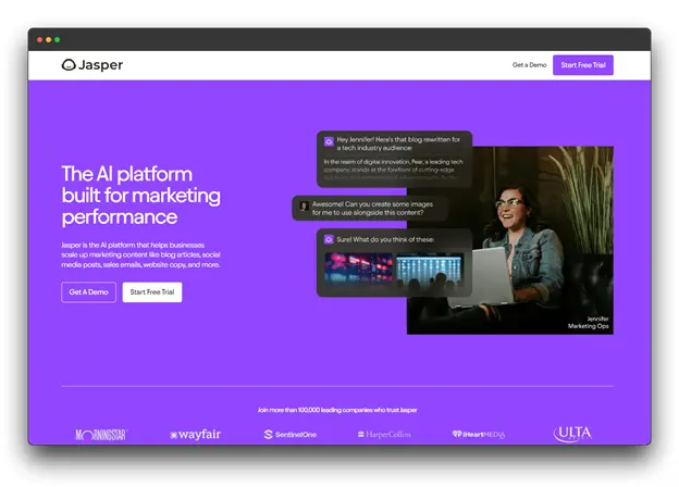 Jasper.ai: Your AI Marketing Powerhouse!Create high-quality content like blog posts, social media posts, and more with Jasper.ai's AI writing assistant.Keywords: copywriting tools, AI copywriting tools, AI Tools for Copywriting