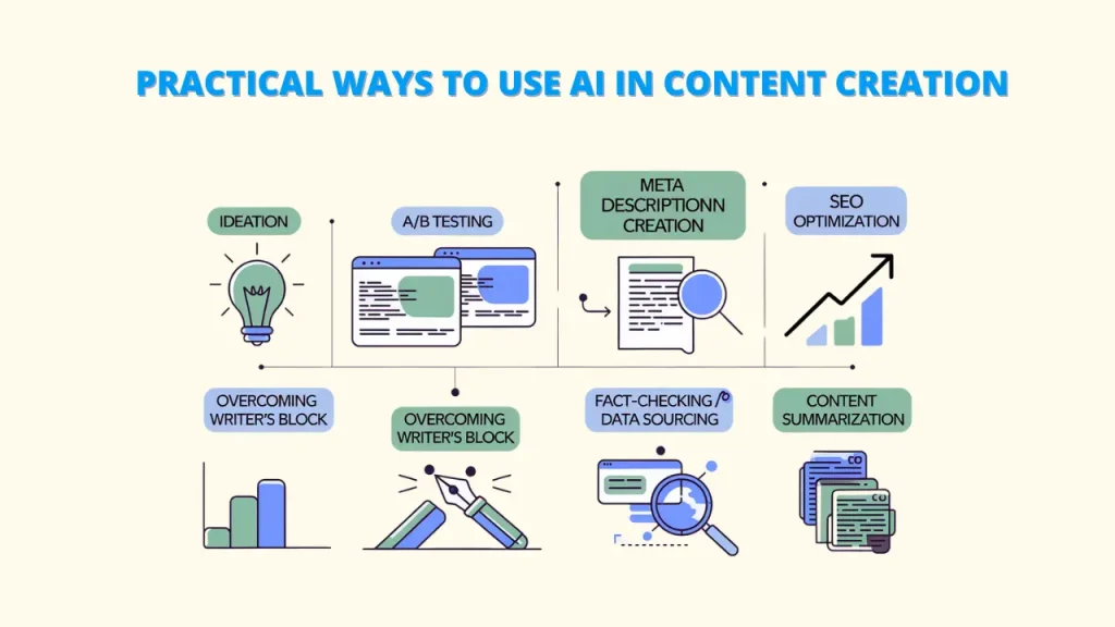 Discover how AI can boost your content creation process!AI can help with:Ideation: Generating creative ideas
A/B Testing: Optimizing content for better results
Meta Description Creation: Crafting compelling meta descriptions
SEO Optimization: Improving search engine rankings
Overcoming Writer's Block: Breaking through creative blocks
Fact-Checking and Data Sourcing: Ensuring accuracy and reliability
Content Summarization: Condensing information into concise summaries
Keywords: copywriting tools, AI copywriting tools, AI Tools for Copywriting